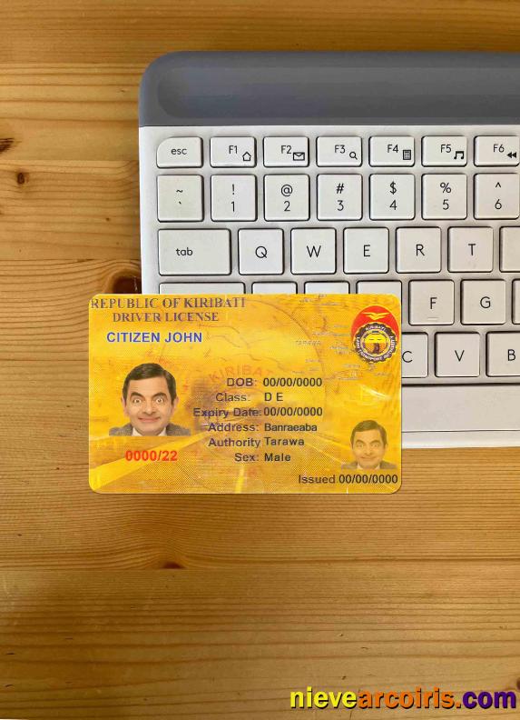 Kiribati driving license  photolook